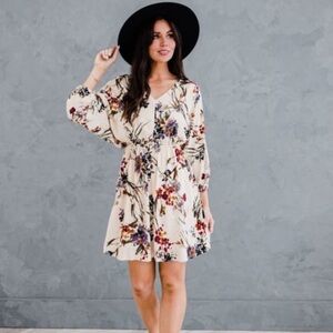 Boutique Andree Floral Dress Plus Size 3X Cottagecore Garden Cinch Waist